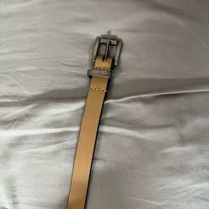 Tan leather Belt with Silver Accents for Young Girls